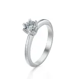 Pierścionek z białego złota z diamentem AJPZ_008